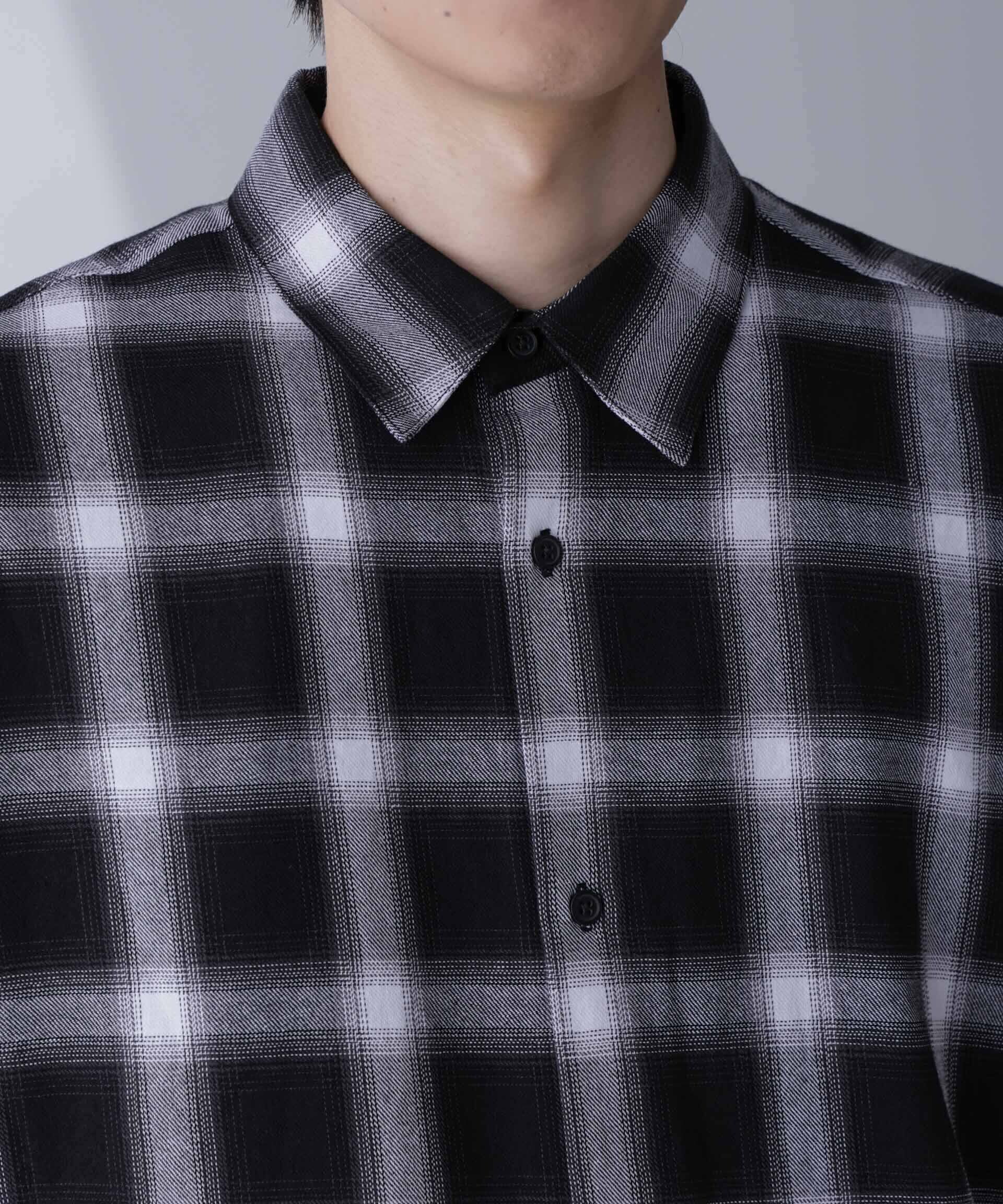 nano･universe「リラックスオンブレーチェックシャツ 半袖」|シャツ・ブラウス|