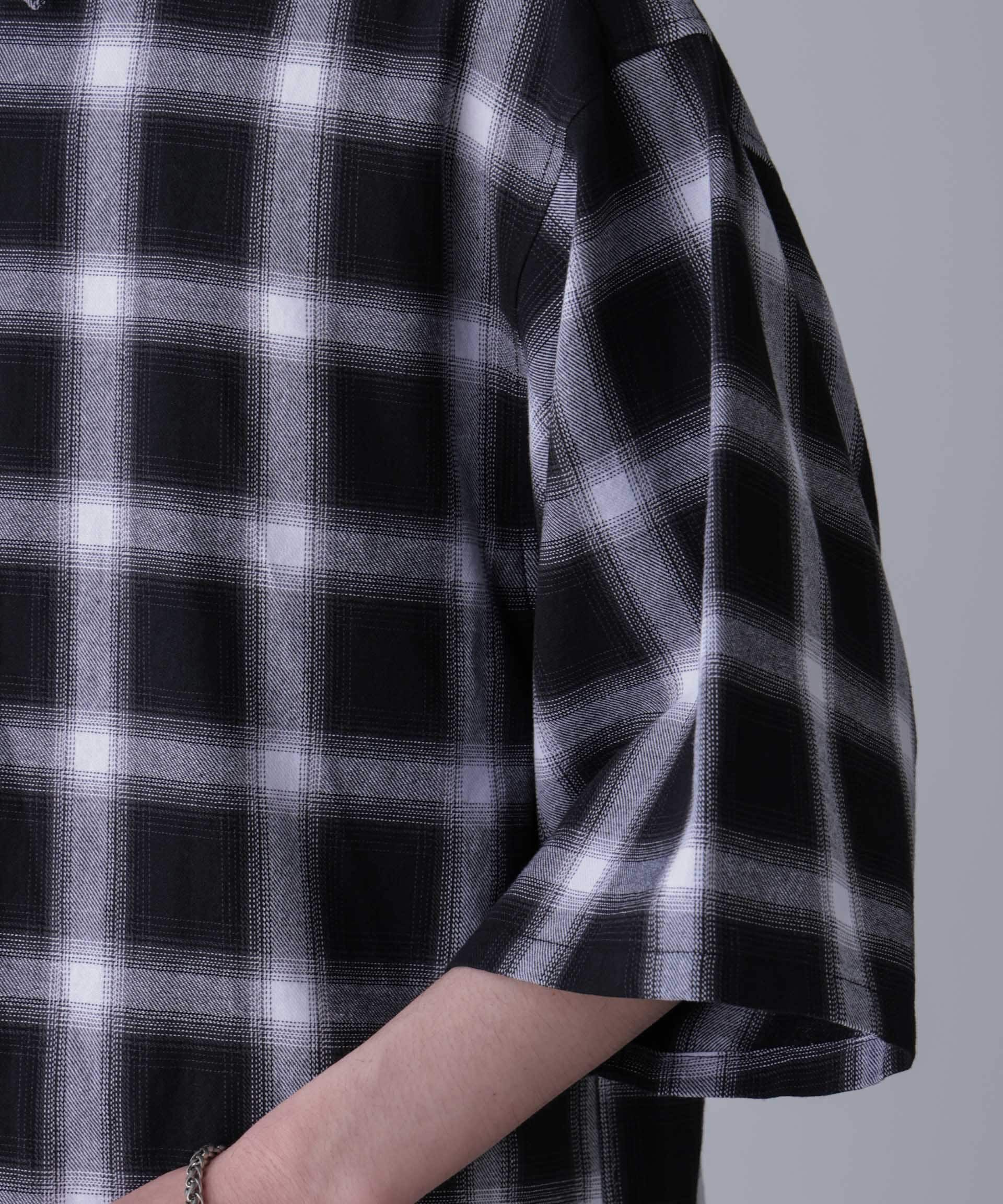 nano･universe「リラックスオンブレーチェックシャツ 半袖」|シャツ・ブラウス|