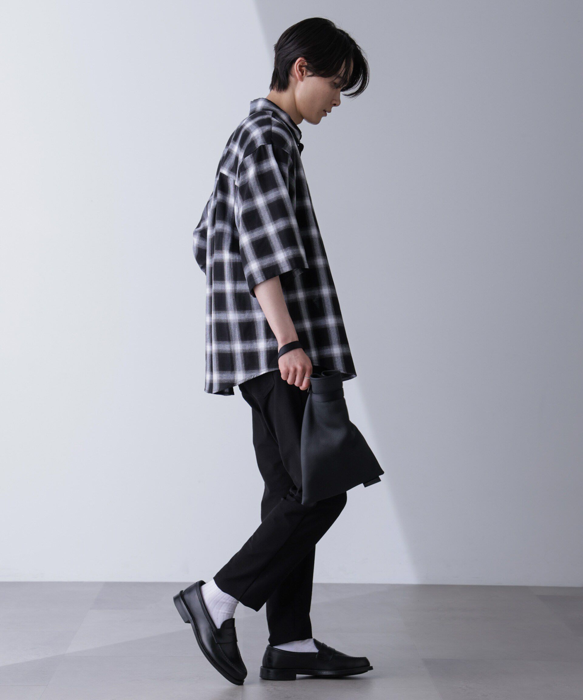 nano･universe「リラックスオンブレーチェックシャツ 半袖」|シャツ・ブラウス|