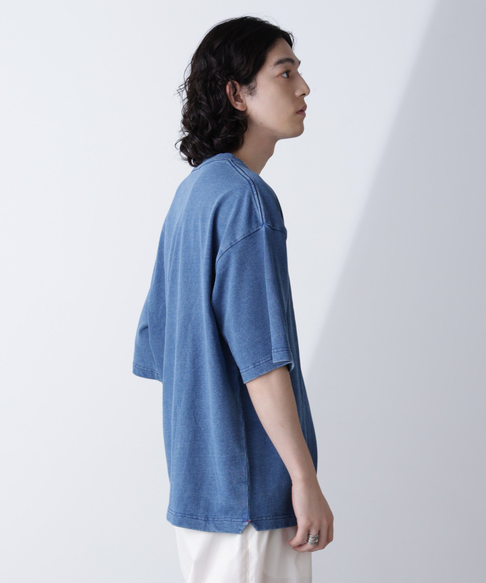 nano･universe「リラックスインディゴTシャツ 半袖」|Tシャツ・カットソー|