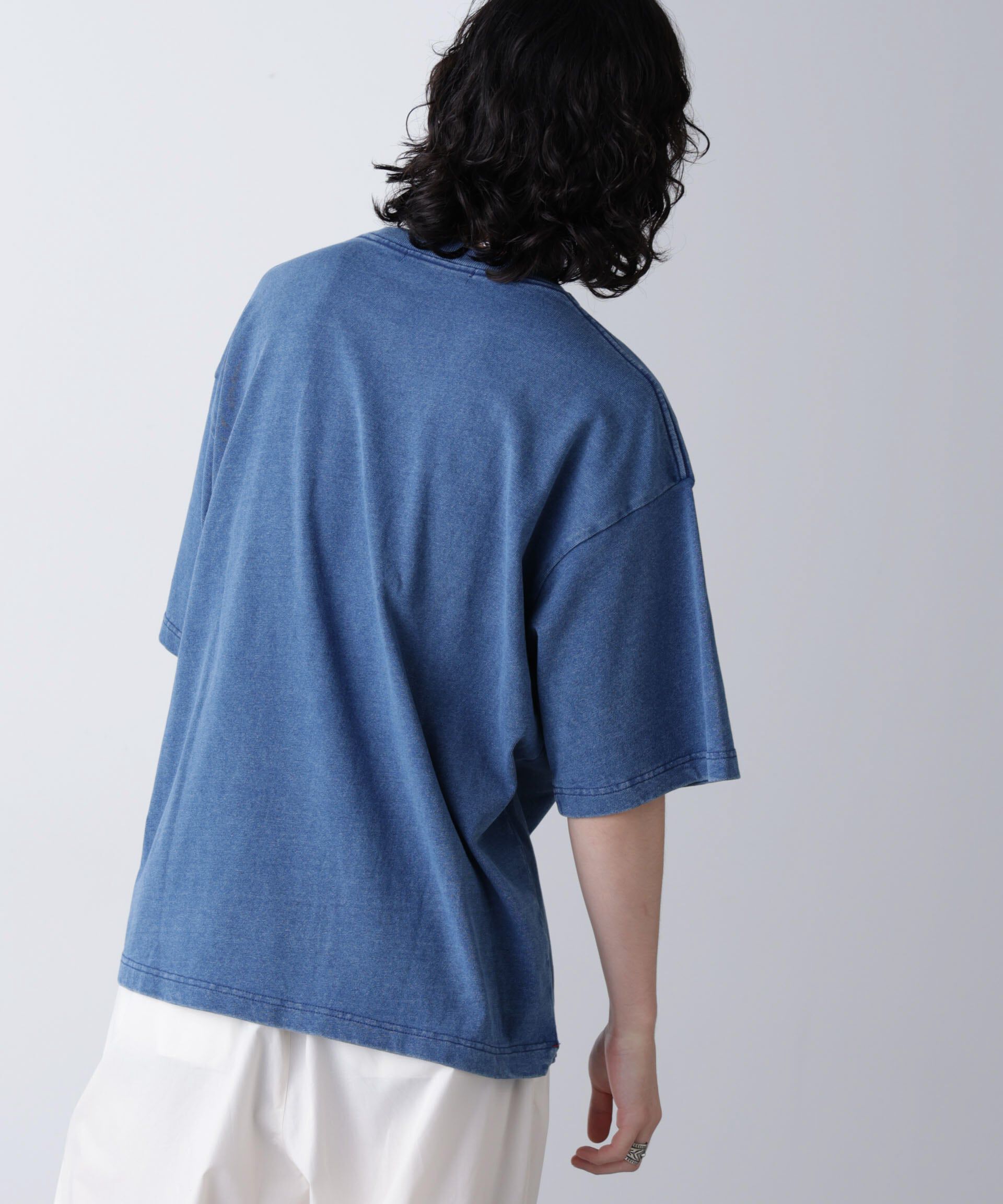 nano･universe「リラックスインディゴTシャツ 半袖」|Tシャツ・カットソー|