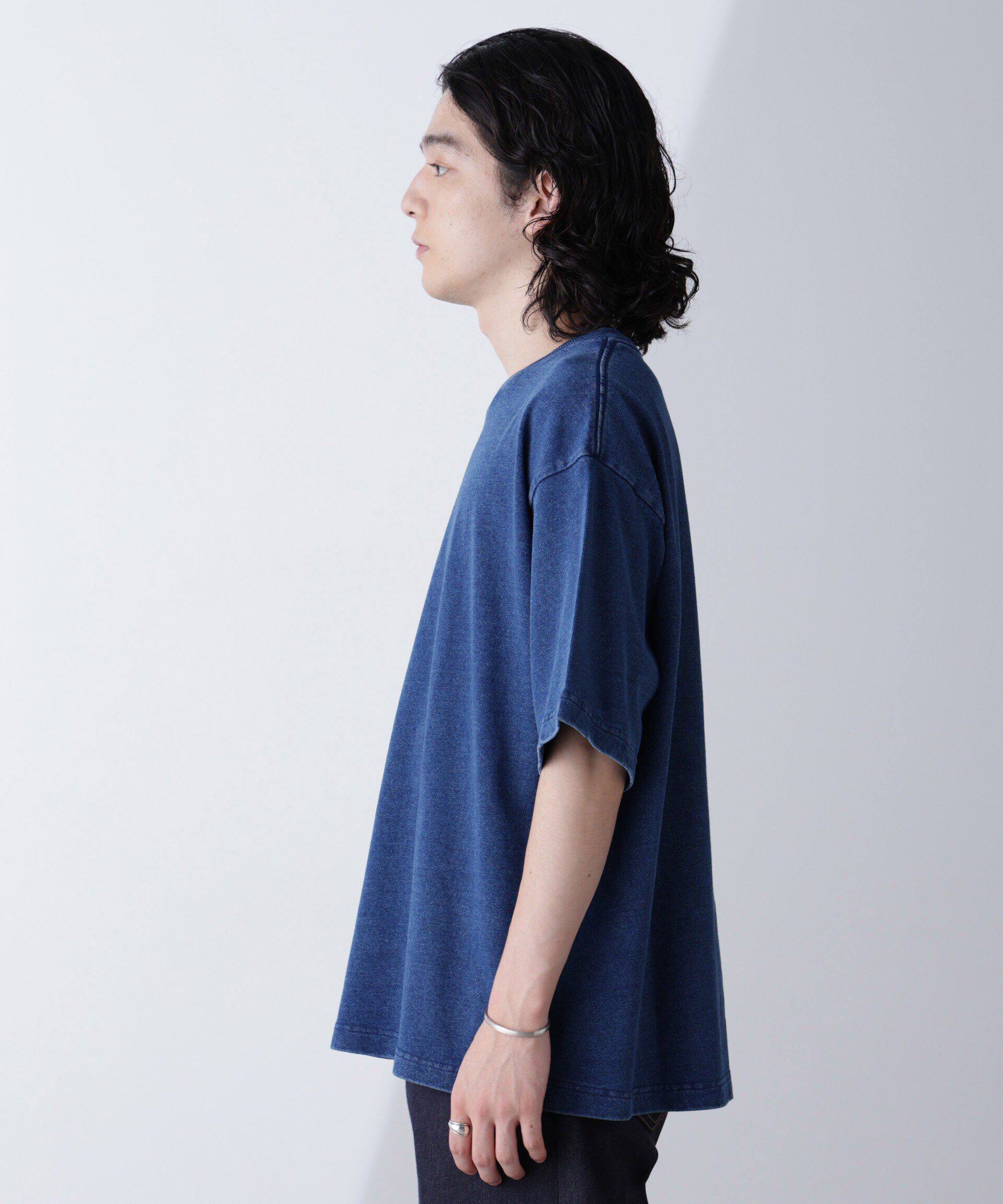 nano･universe「リラックスインディゴTシャツ 半袖」|Tシャツ・カットソー|
