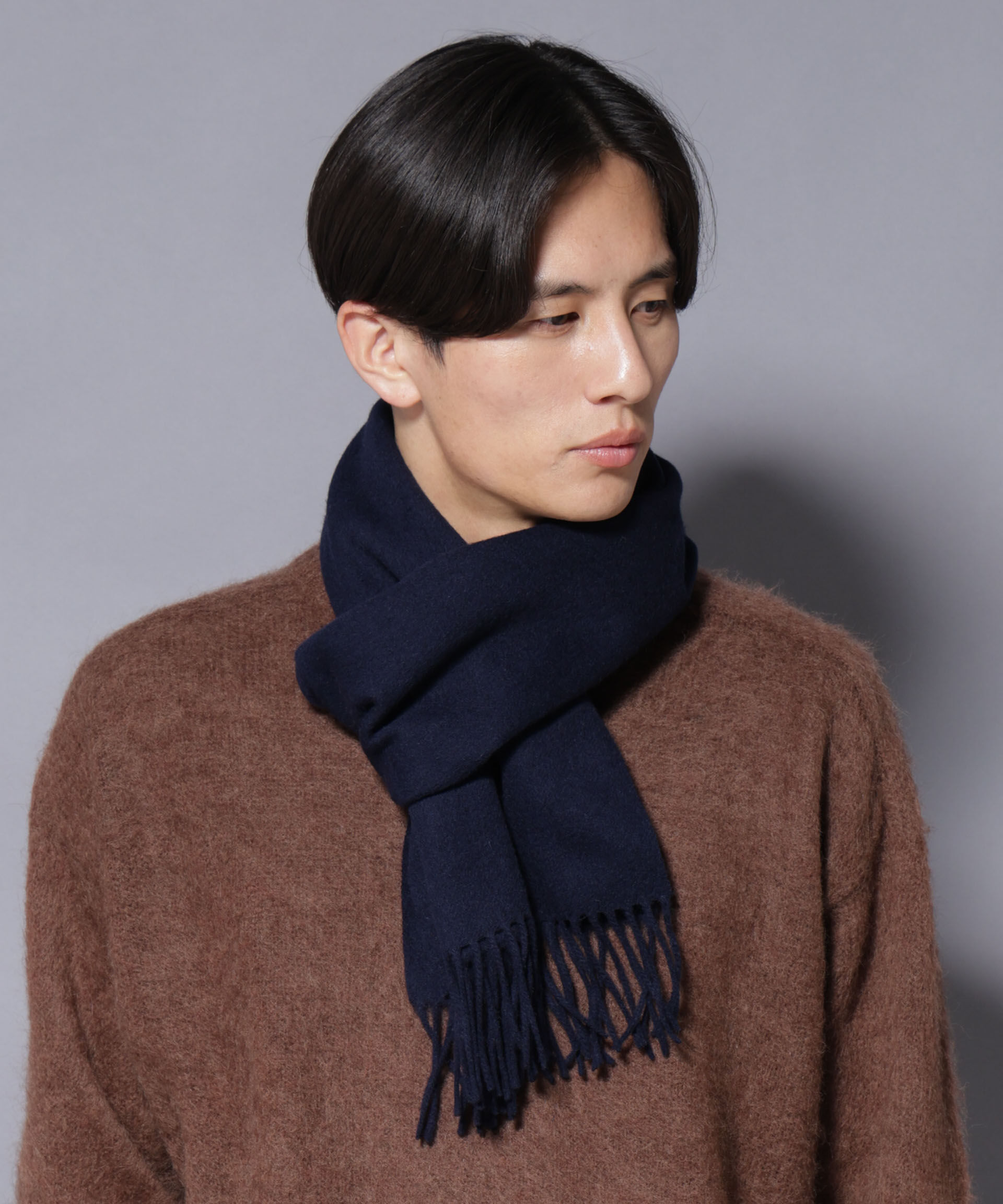 nano･universe「ウールアソートマフラー」|マフラー|ネイビー