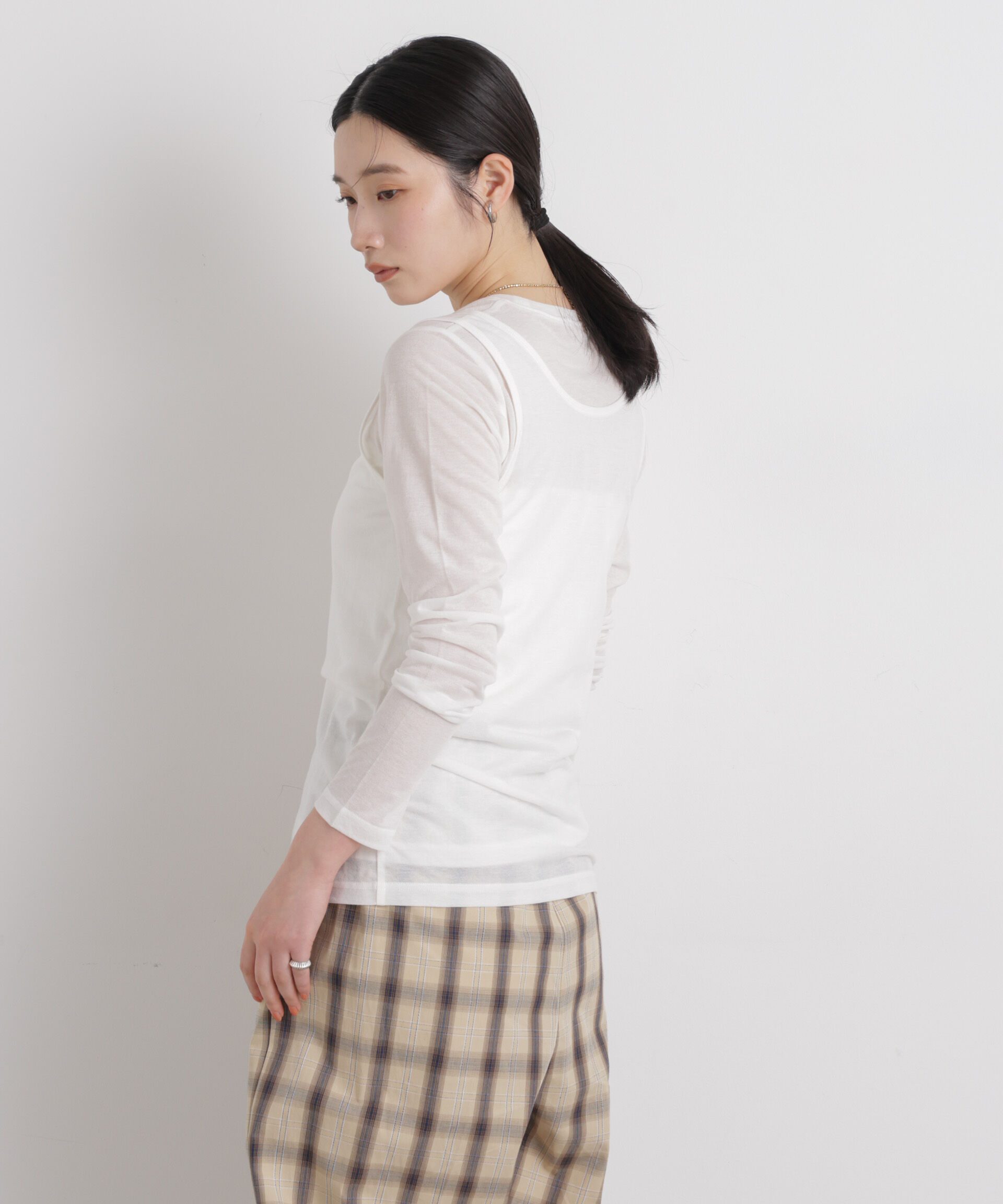 nano･universe「シアータンク＋ロンTレイヤードセット」|Tシャツ・カットソー|