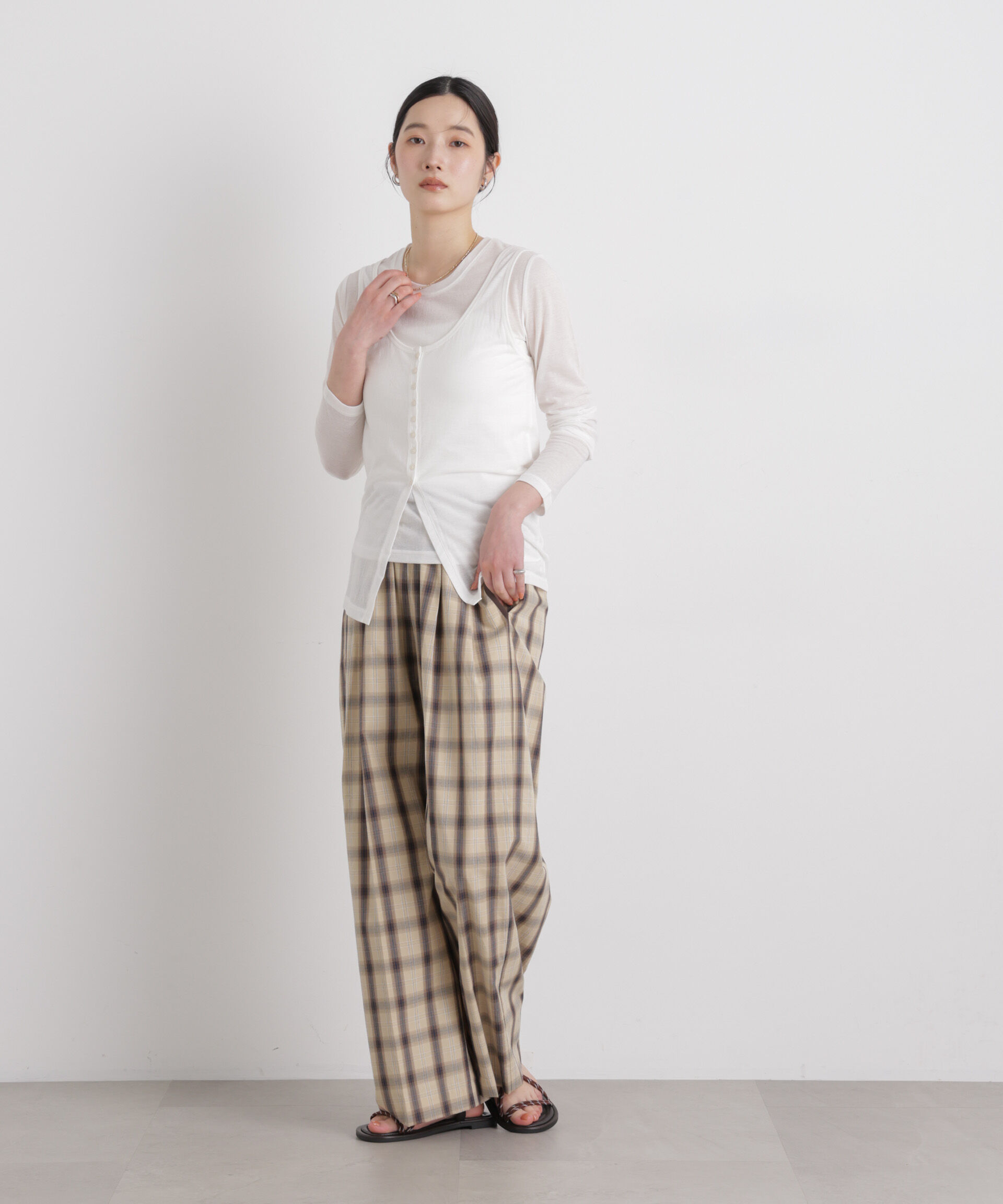 nano･universe「シアータンク＋ロンTレイヤードセット」|Tシャツ・カットソー|