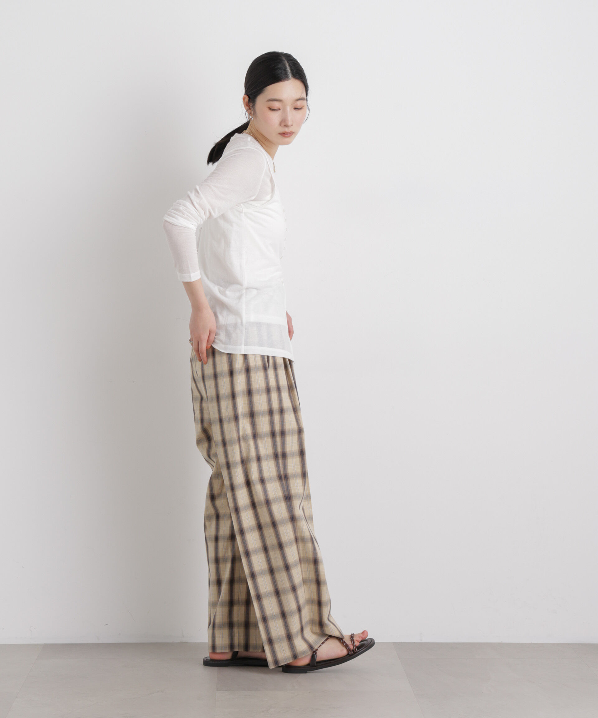 nano･universe「シアータンク＋ロンTレイヤードセット」|Tシャツ・カットソー|