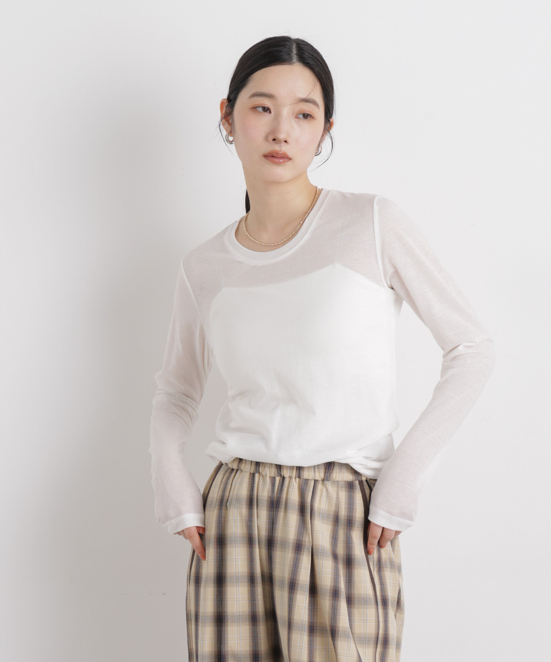 nano･universe「シアータンク＋ロンTレイヤードセット」|Tシャツ・カットソー|