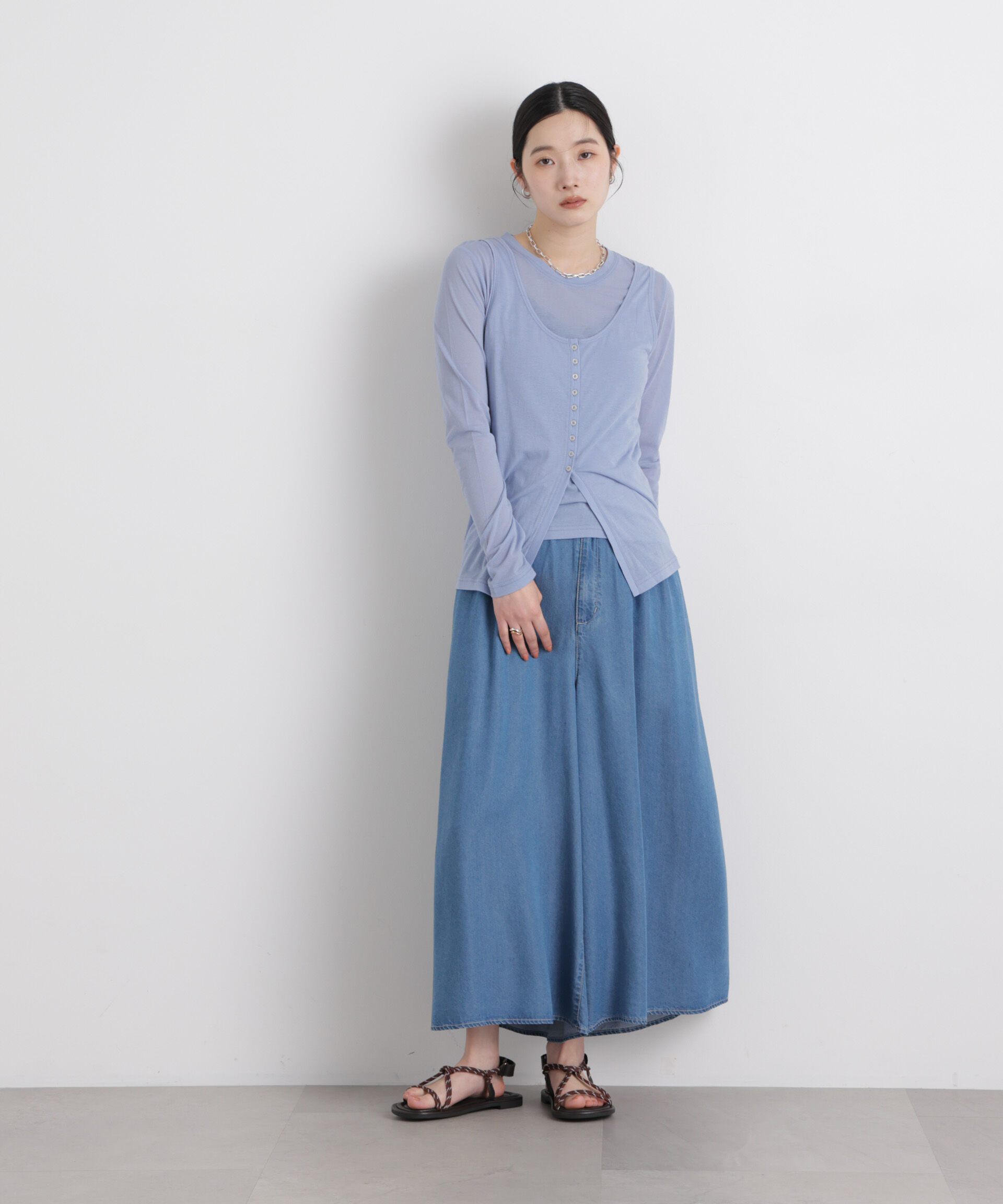 nano･universe「シアータンク＋ロンTレイヤードセット」|Tシャツ・カットソー|