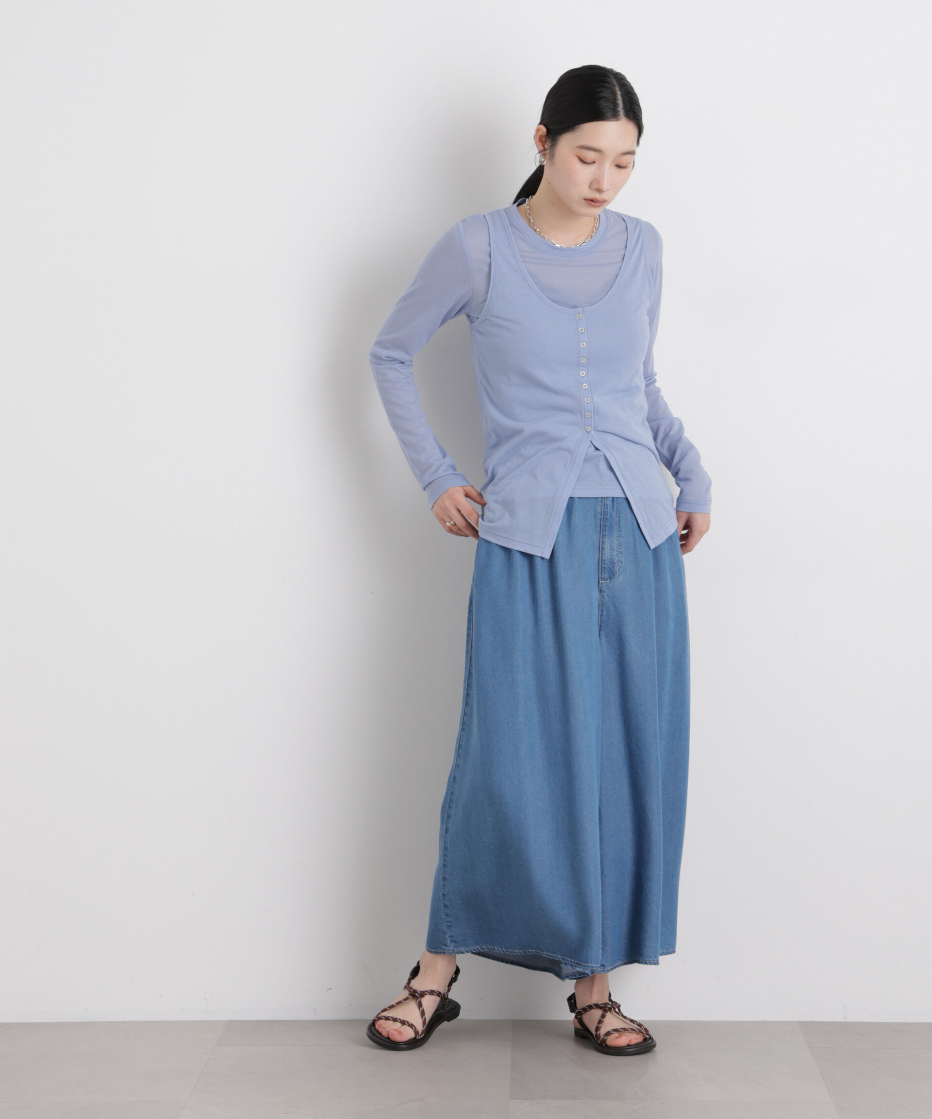 nano･universe「シアータンク＋ロンTレイヤードセット」|Tシャツ・カットソー|