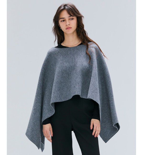 BEIGE,「CHICORA / プルオーバーウールニットケープ」|ストール|Md.Gray