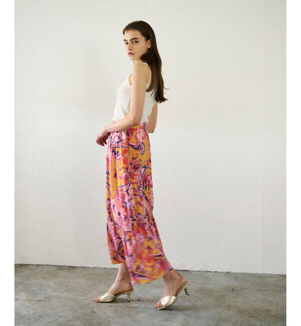 GRACE CONTINENTAL「ペイズリープリントギャザスカート」|スカート|