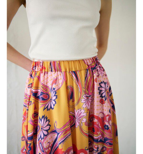 GRACE CONTINENTAL「ペイズリープリントギャザスカート」|スカート|