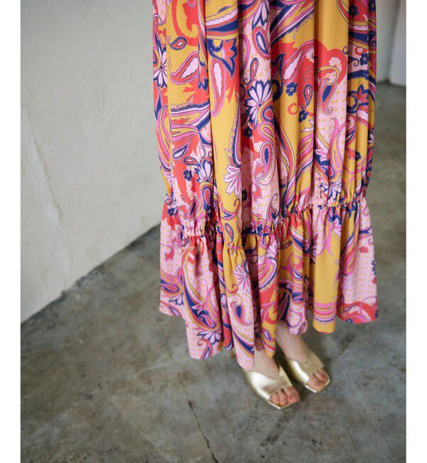 GRACE CONTINENTAL「ペイズリープリントギャザスカート」|スカート|