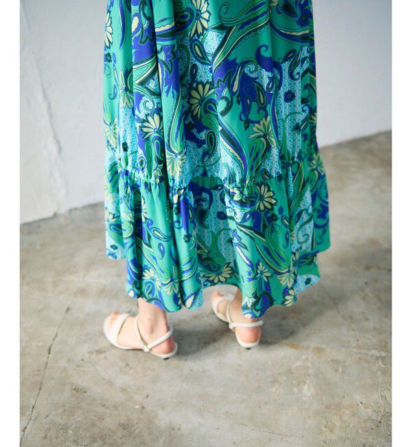 GRACE CONTINENTAL「ペイズリープリントギャザスカート」|スカート|