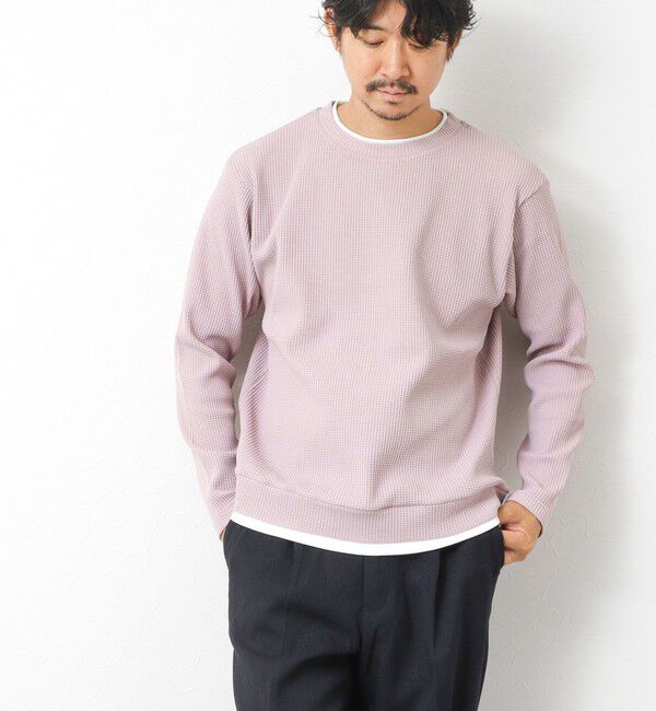 NOLLEY'S goodman「【IRM】《吸水速乾/UVカット》ワッフルダブルカラー LS Tee 25AW」|Tシャツ・カットソー|