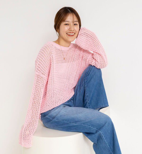 NOLLEY'S「《手洗い可能》ペーパーヤーンメッシュプルオーバー」|ニット・セーター|