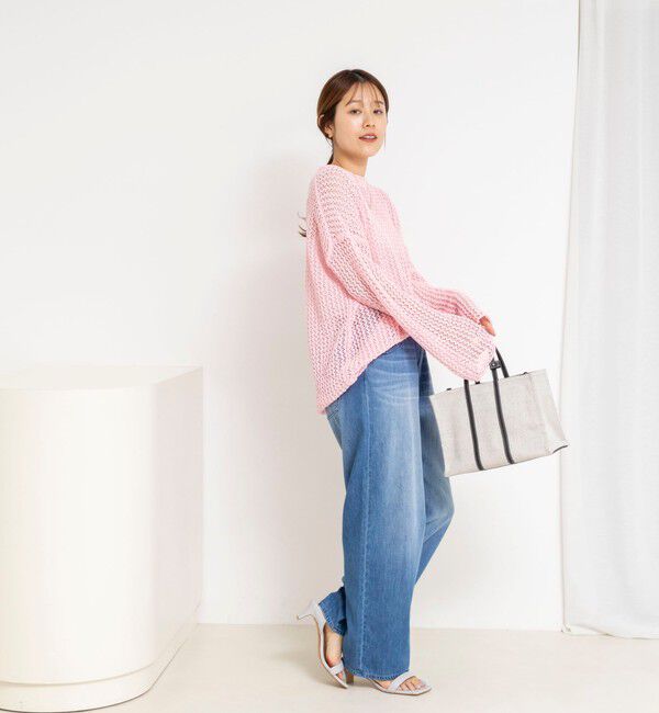 NOLLEY'S「《手洗い可能》ペーパーヤーンメッシュプルオーバー」|ニット・セーター|