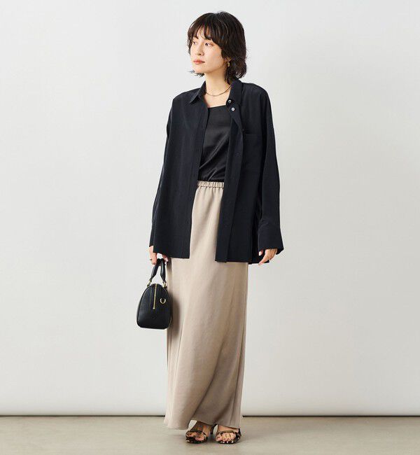 NOLLEY'S sophi「ウォッシャブルトリアセドレープシャツ」|シャツ・ブラウス|