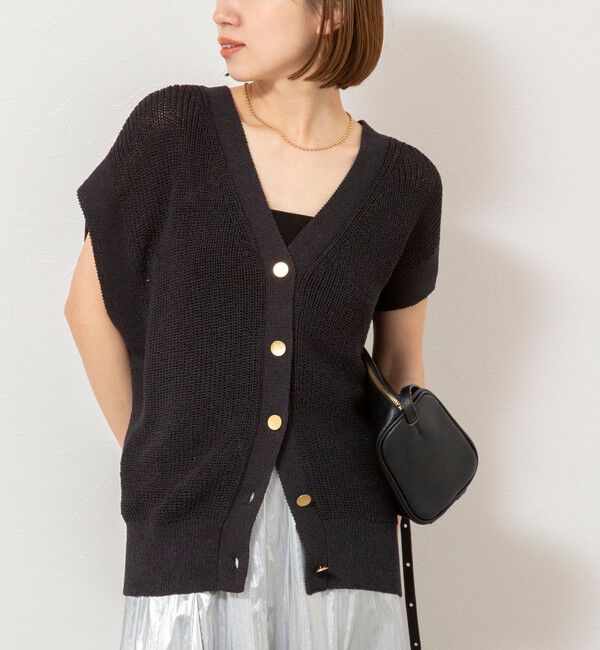 NOLLEY'S「【WEB限定】《手洗い可能》ペーパーヤーン2WAYベスト」|ベスト・ジレ|ブラック