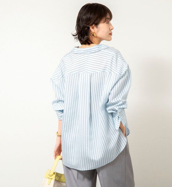 NOLLEY'S sophi「ウォッシャブルタンブラーストライプ3WAYシャツ」|シャツ・ブラウス|