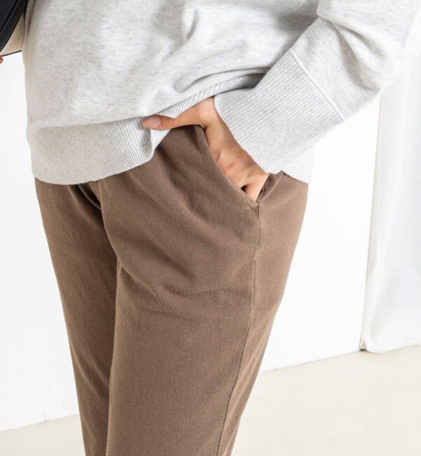 NOLLEY'S「ウォッシャブルピグメント加工フレアカットソーパンツ」|チノ|