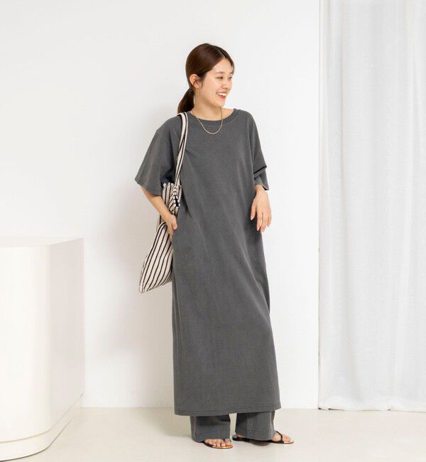 NOLLEY'S「ウォッシャブルピグメント加工フレアカットソーパンツ」|チノ|