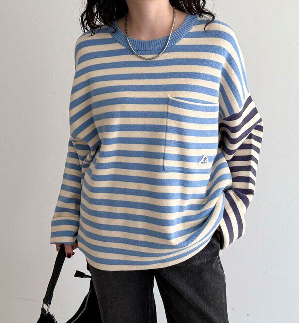 fredy emue「【GEVACO/ゲバコ】ボーダーニットプルオーバー」|ニット・セーター|