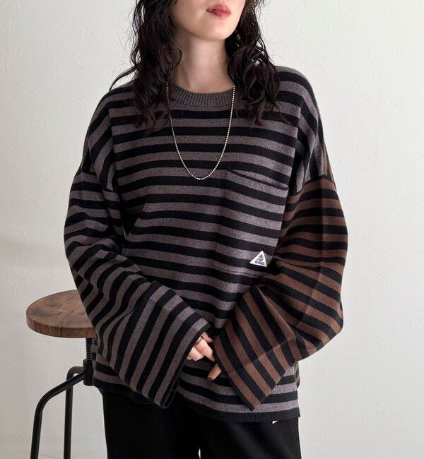 fredy emue「【GEVACO/ゲバコ】ボーダーニットプルオーバー」|ニット・セーター|
