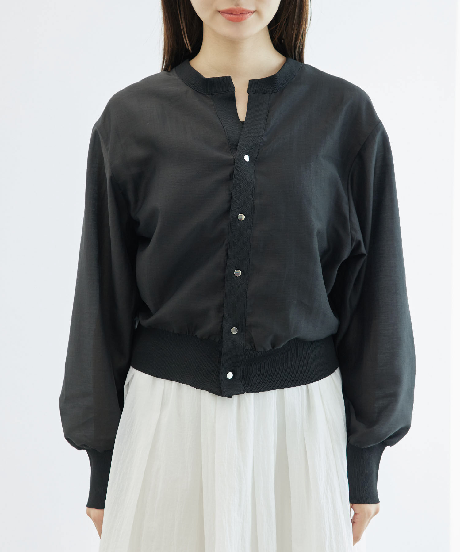 Rope&rsquo;Picnic「シアーブルゾンカーディガン」|カーディガン|