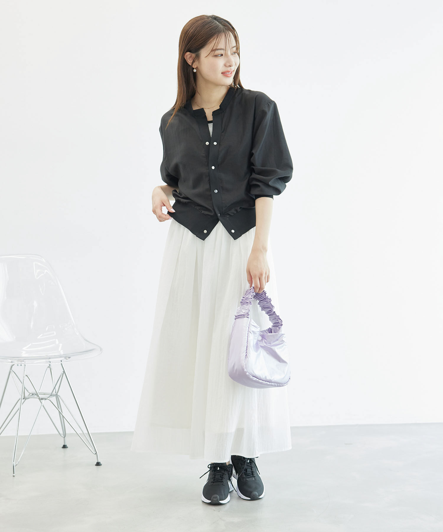 Rope&rsquo;Picnic「シアーブルゾンカーディガン」|カーディガン|