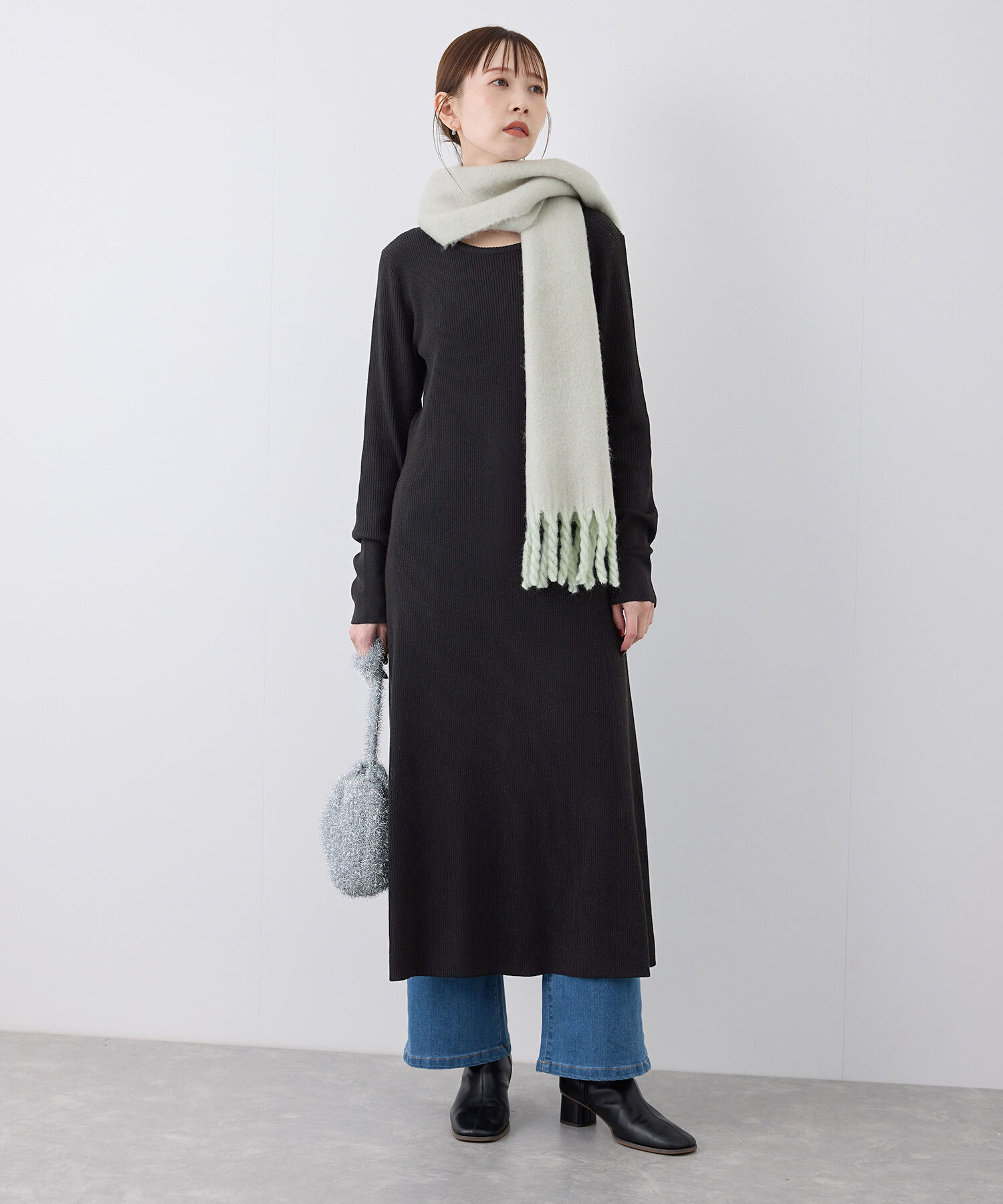 Rope&rsquo;Picnic「ラメリブニットワンピース」|ワンピース|