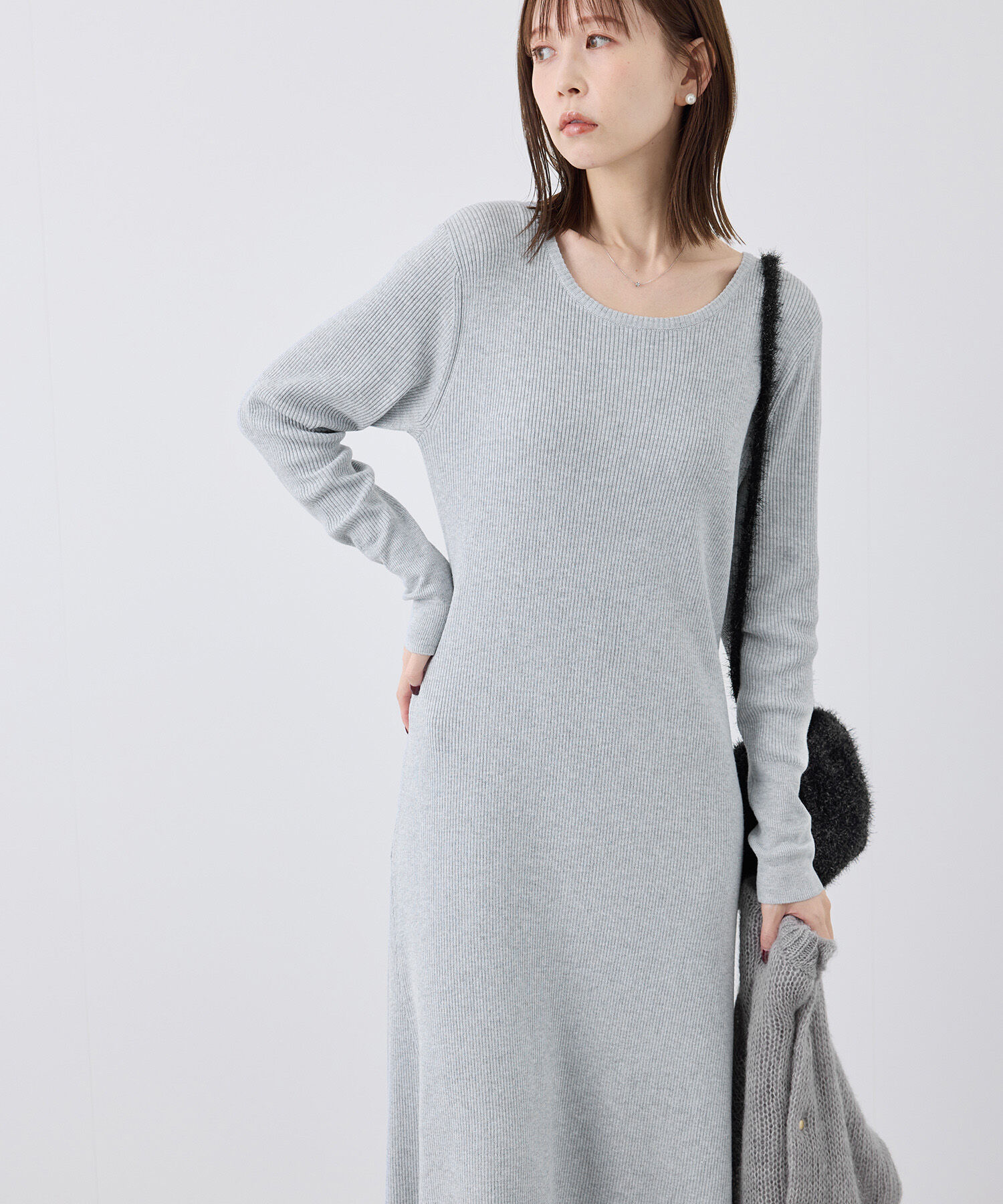 Rope&rsquo;Picnic「ラメリブニットワンピース」|ワンピース|