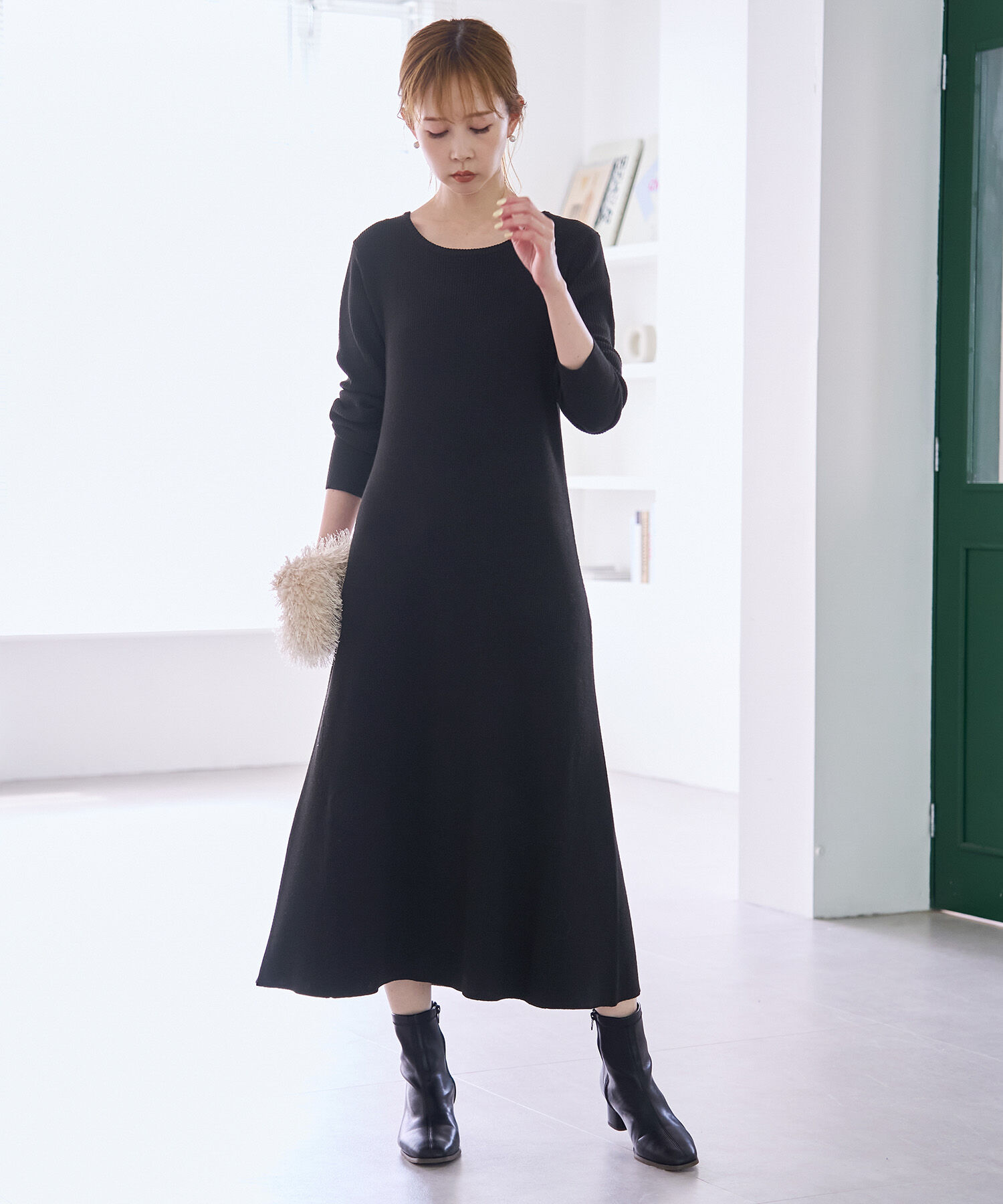 Rope&rsquo;Picnic「ラメリブニットワンピース」|ワンピース|