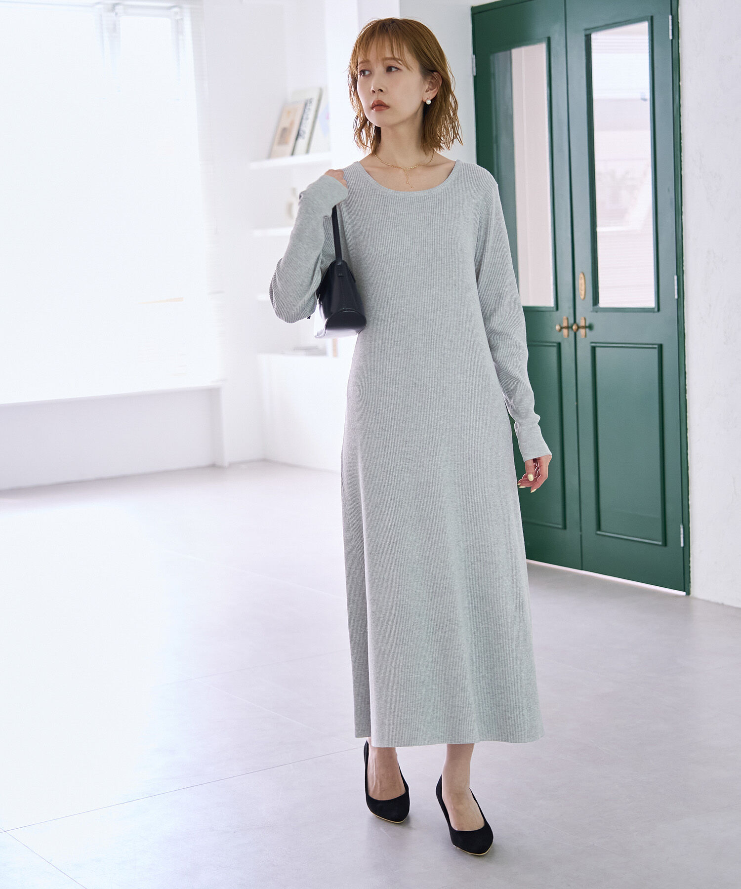 Rope&rsquo;Picnic「ラメリブニットワンピース」|ワンピース|