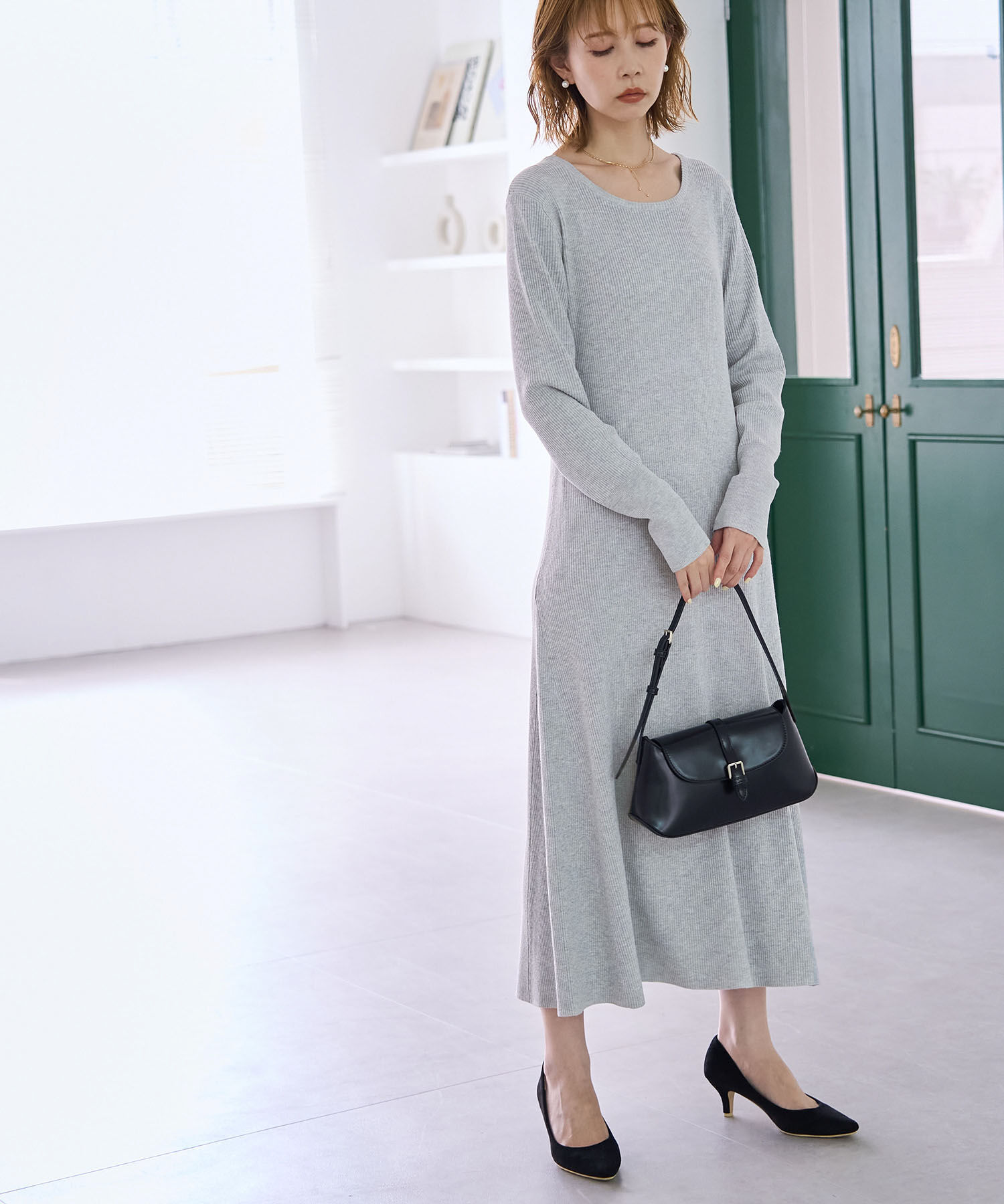 Rope&rsquo;Picnic「ラメリブニットワンピース」|ワンピース|