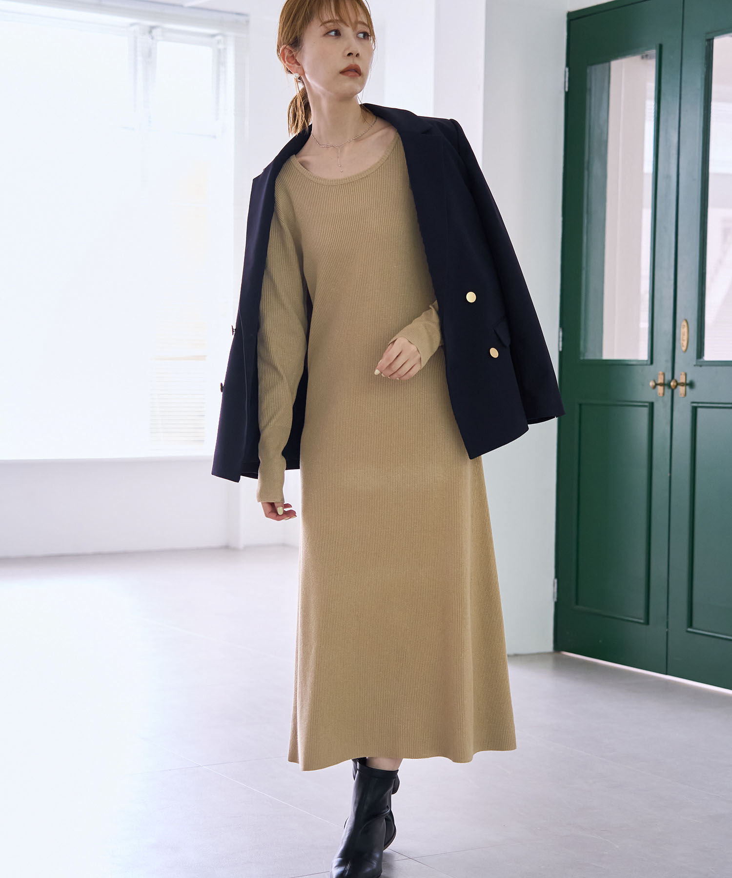 Rope&rsquo;Picnic「ラメリブニットワンピース」|ワンピース|