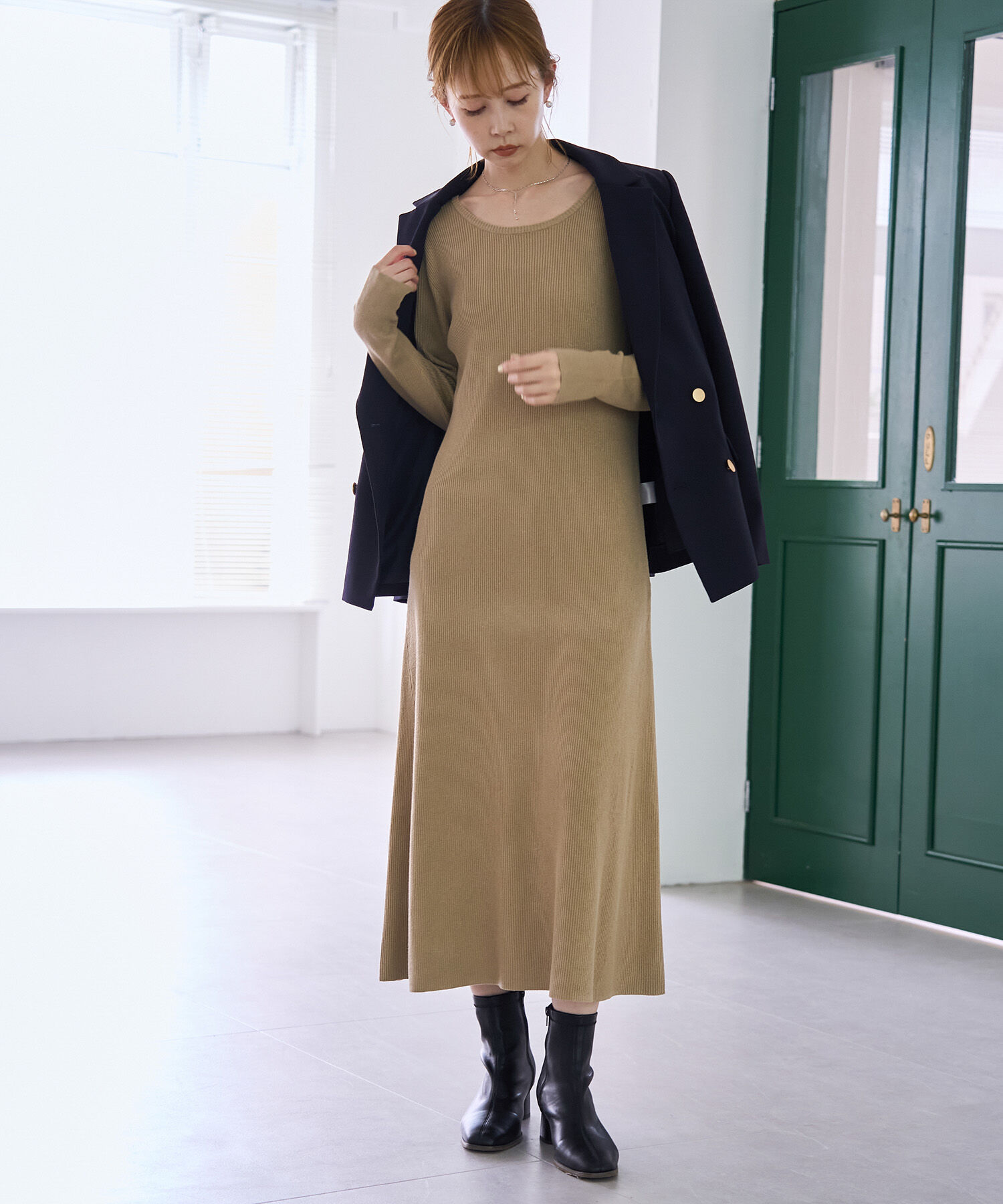 Rope&rsquo;Picnic「ラメリブニットワンピース」|ワンピース|