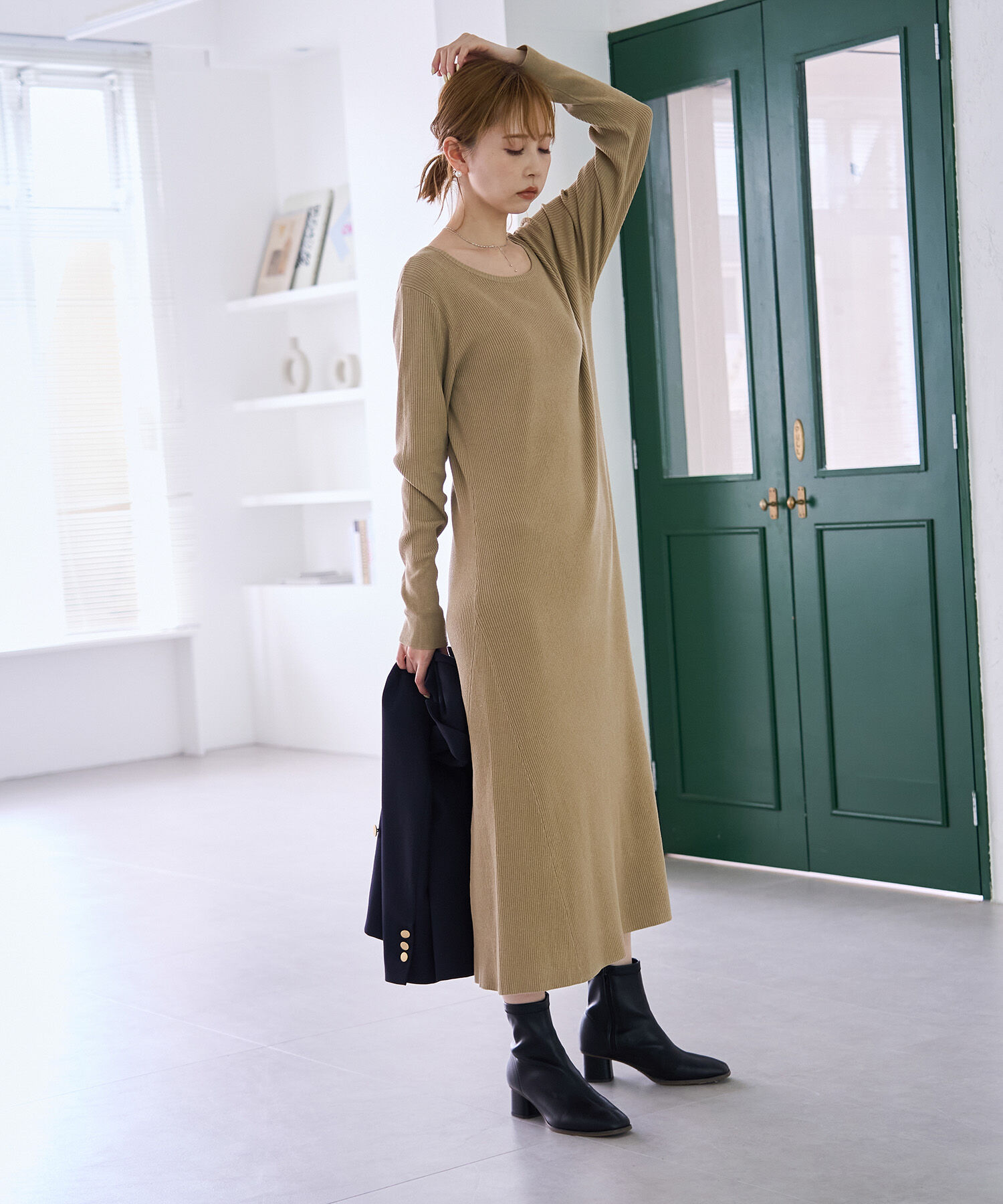 Rope&rsquo;Picnic「ラメリブニットワンピース」|ワンピース|