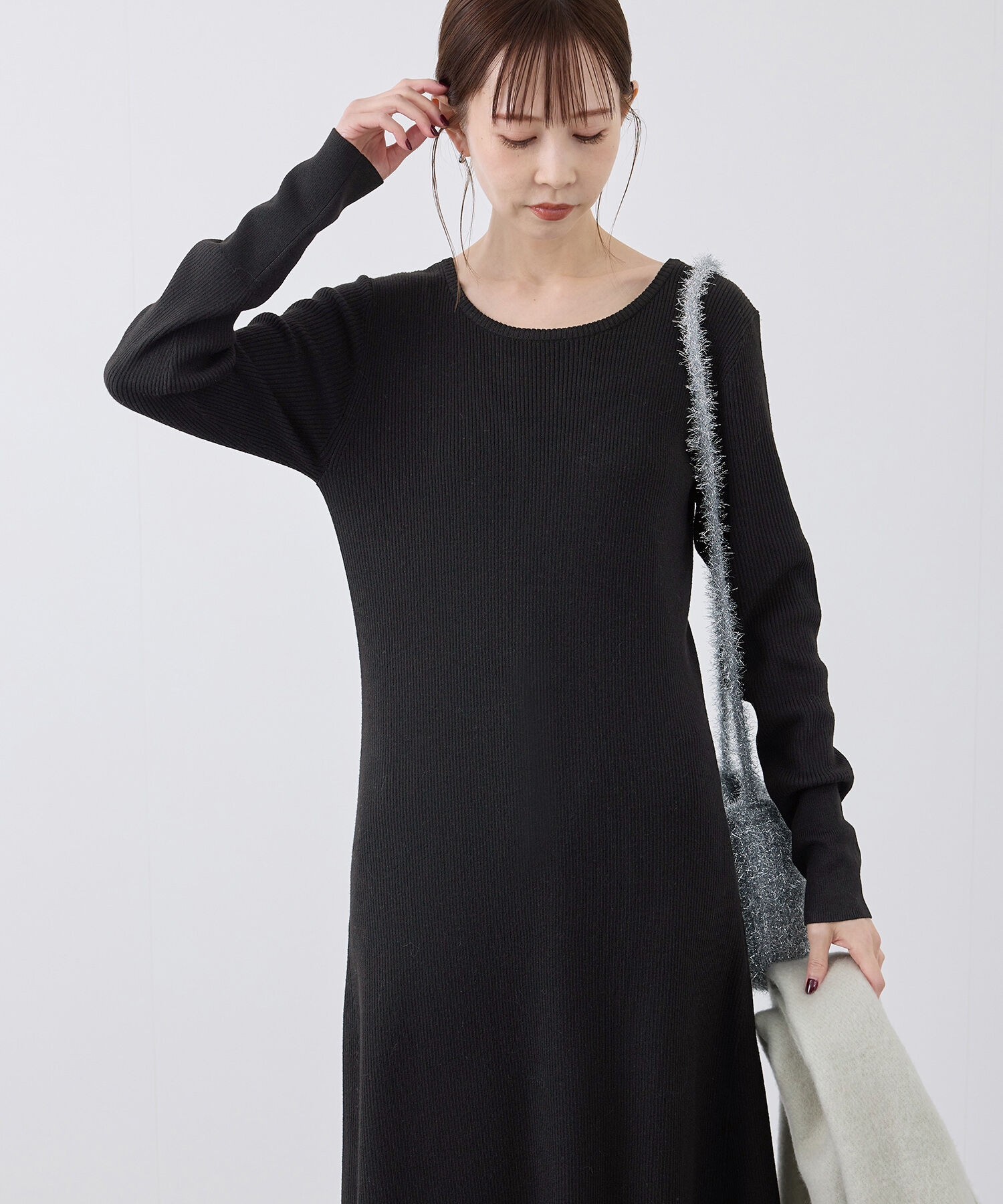 Rope&rsquo;Picnic「ラメリブニットワンピース」|ワンピース|