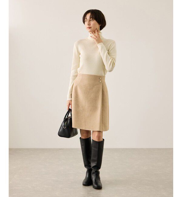 Rope&rsquo;Picnic「ラメカルゼラップ風金ボタンミニスカート」|スカート|