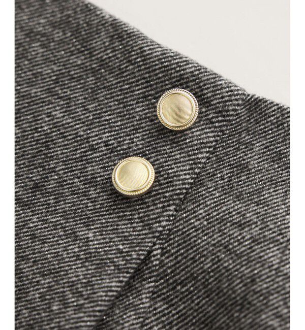 Rope&rsquo;Picnic「ラメカルゼラップ風金ボタンミニスカート」|スカート|