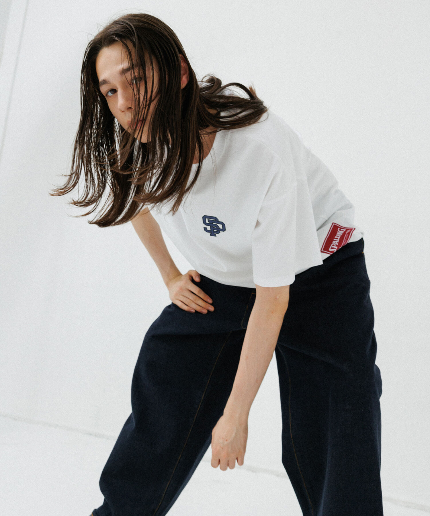 ADAM ET ROPE'「《別注》【SPALDING/スポルディング】LOGO TEE / UNISEX」|Tシャツ・カットソー|