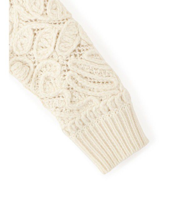 ADAM ET ROPE'「コードレースパターンニットカーディガン」|カーディガン|