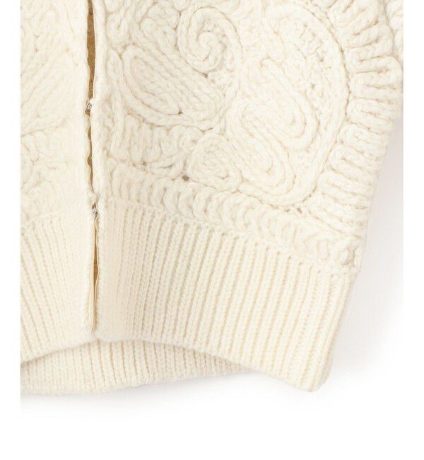 ADAM ET ROPE'「コードレースパターンニットカーディガン」|カーディガン|