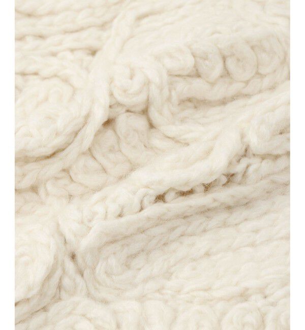 ADAM ET ROPE'「コードレースパターンニットカーディガン」|カーディガン|