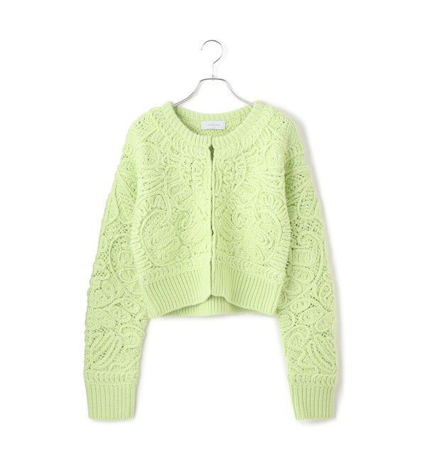 ADAM ET ROPE'「コードレースパターンニットカーディガン」|カーディガン|