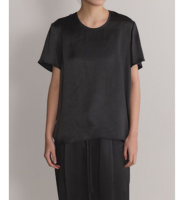 ADAM ET ROPE'「【EMOELLE】サテンTブラウス」|シャツ・ブラウス|スミクロ(05)