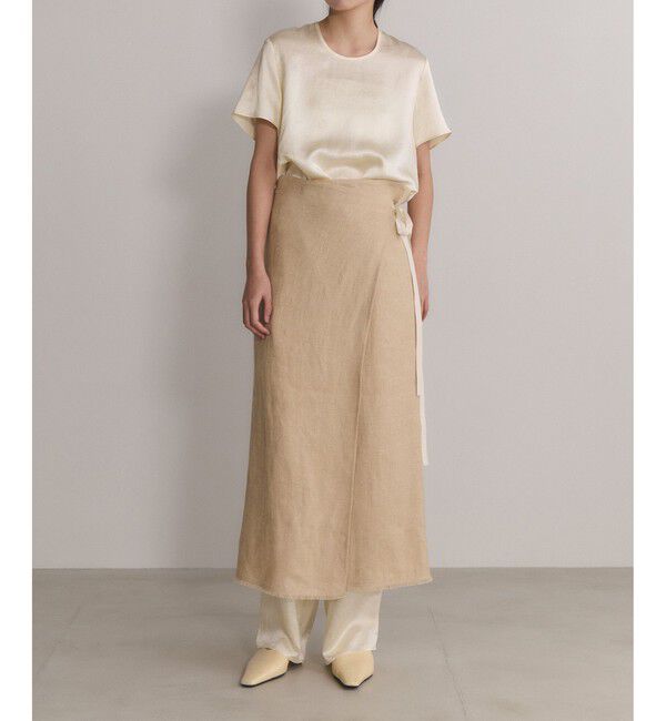 ADAM ET ROPE'「【EMOELLE】サテンTブラウス」|シャツ・ブラウス|