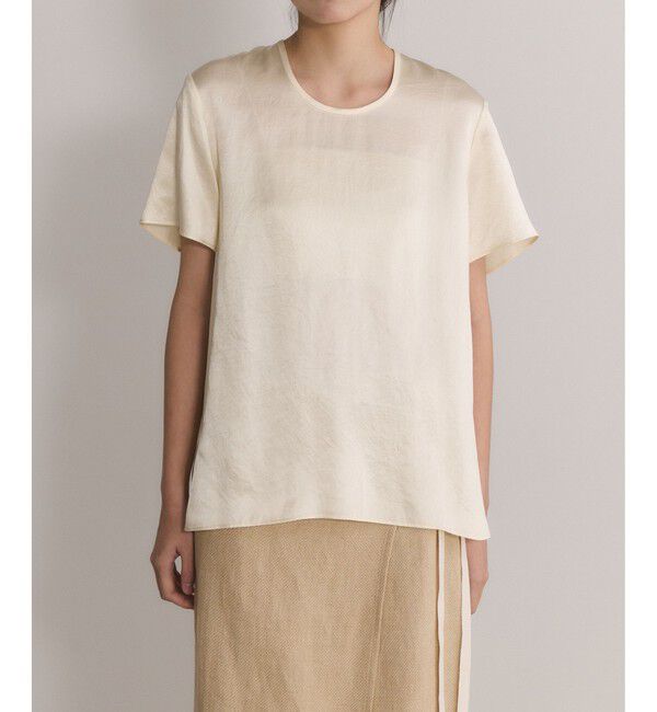 ADAM ET ROPE'「【EMOELLE】サテンTブラウス」|シャツ・ブラウス|