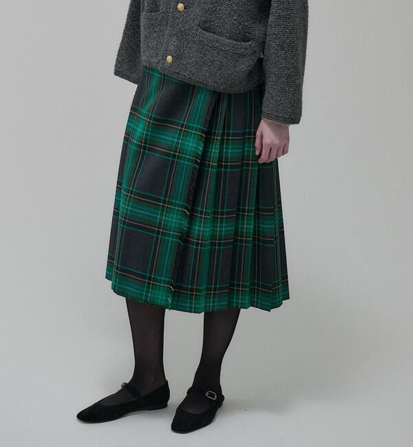 ONEIL OF DUBLIN「O'NEIL OF DUBLIN | ウーステッドウール ミドルキルトスカート WOMEN」|スカート|